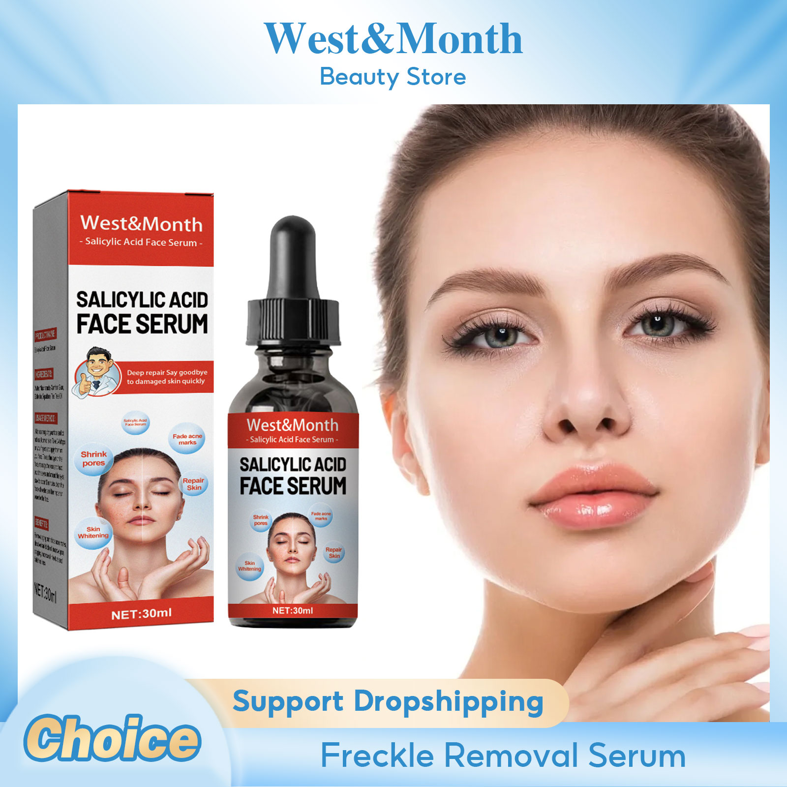 Skincare Garnier - Serum Wajah asam salisilat, produk perawatan