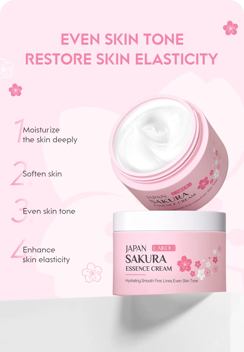 LAIKOU Krim Esens Sakura Jepan - Skincare Niacinamide ulasan dan harga