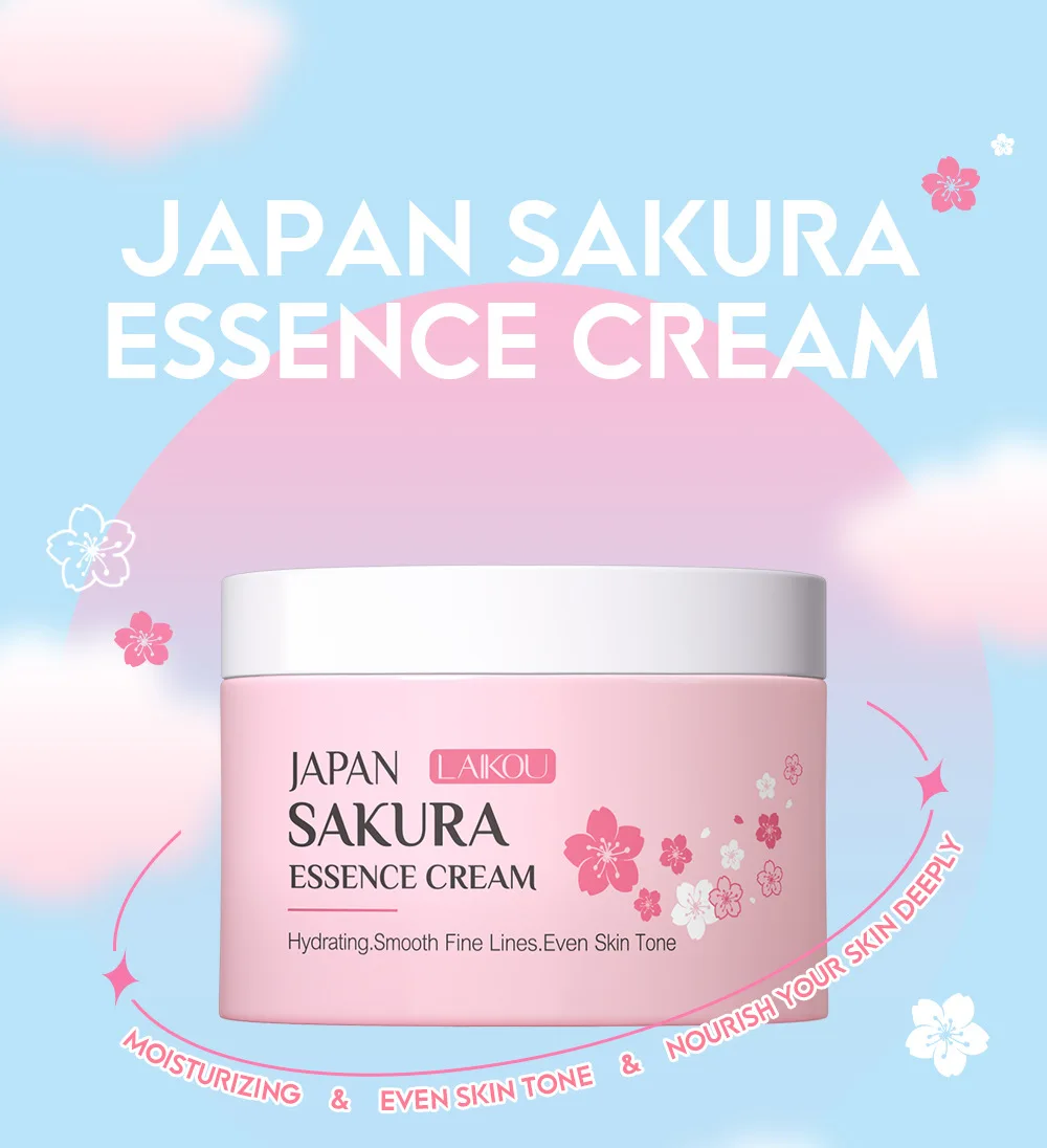 LAIKOU Krim Esens Sakura Jepan - Skincare Niacinamide ulasan dan harga